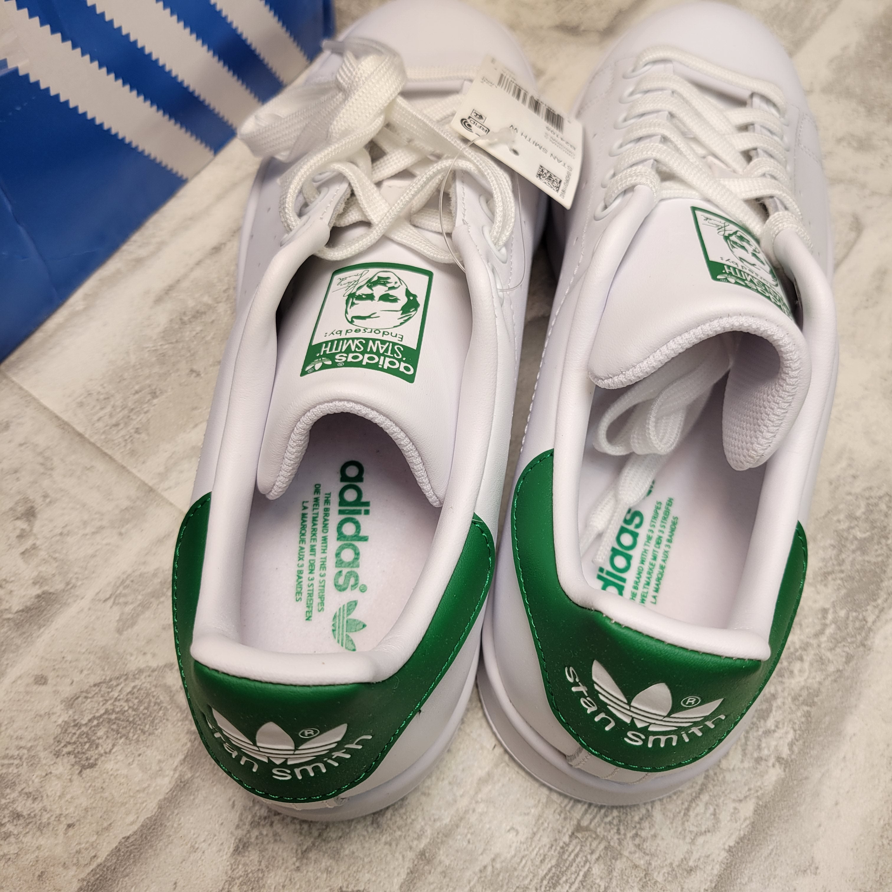 ADIDAS Womens Stan Smith Fairway Sneaker B24105, 8.5 White/Green (7922123768046)